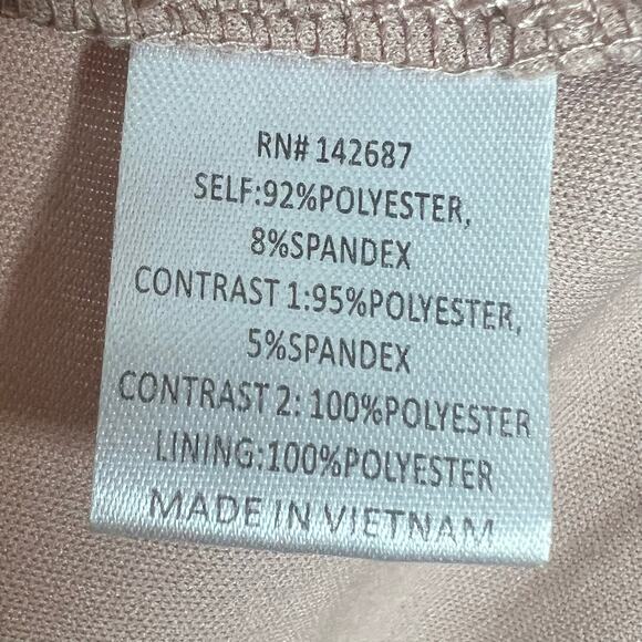 CANDALITE PETITE Sleeveless Lace Floral Evening Dress Mermaid Hem Pink Size LP - Picture 10 of 12